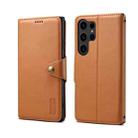 For Samsung Galaxy S23 Ultra 5G Denior Cowhide Texture Wallet Style Leather Phone Case(Khaki) - 1