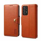 For Samsung Galaxy A52 5G Denior Cowhide Texture Wallet Style Leather Phone Case(Brown) - 1