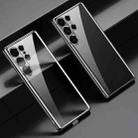 For Samsung Galaxy S24 Ultra 5G SULADA Electroplating TPU Transparent Phone Case(Black) - 1