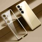 For Samsung Galaxy S25+ 5G SULADA Electroplating TPU Transparent Phone Case(Gold) - 1
