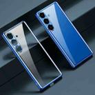 For Samsung Galaxy S25 5G SULADA Electroplating TPU Transparent Phone Case(Blue) - 1