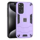 For Xiaomi Redmi Note 11 4G Global 2 in 1 Shockproof Phone Case(Purple) - 1