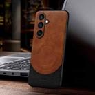 For Samsung Galaxy S24+ 5G SULADA Stitching Leather MagSafe Magnetic Phone Case(Brown) - 1