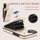 For iPhone 16 Plus YM005 Skin Feel Card Bag Phone Case with Long Lanyard(Apricot) - 2