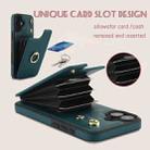 For iPhone 16 Plus YM005 Skin Feel Card Bag Phone Case with Long Lanyard(Green) - 2