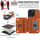 For iPhone 16 Pro Max YM006 Skin Feel Zipper Card Bag Phone Case with Dual Lanyard(Brown) - 3