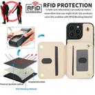 For iPhone 16 Pro YM006 Skin Feel Zipper Card Bag Phone Case with Dual Lanyard(Apricot) - 3