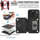 For iPhone 16 Pro YM006 Skin Feel Zipper Card Bag Phone Case with Dual Lanyard(Black) - 3