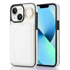 For iPhone 13 YM007 Ring Holder Card Bag Skin Feel Phone Case(White) - 1