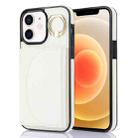 For iPhone 12 / 12 Pro YM007 Ring Holder Card Bag Skin Feel Phone Case(White) - 1