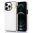 For iPhone 12 Pro Max YM007 Ring Holder Card Bag Skin Feel Phone Case(White) - 1