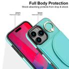 For iPhone 16 Pro Max YM007 Ring Holder Card Bag Skin Feel Phone Case(Green) - 3