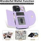 For iPhone 16 Pro Max YM007 Ring Holder Card Bag Skin Feel Phone Case(Purple) - 2