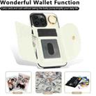 For iPhone 16 Pro Max YM007 Ring Holder Card Bag Skin Feel Phone Case(White) - 2