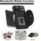 For iPhone 16 Pro YM007 Ring Holder Card Bag Skin Feel Phone Case(Black) - 2