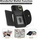 For iPhone 16 Plus YM007 Ring Holder Card Bag Skin Feel Phone Case(Black) - 2