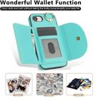 For iPhone 16e YM007 Ring Holder Card Bag Skin Feel Phone Case(Green) - 2