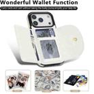 For iPhone 17 Pro Ring Holder Card Bag Skin Feel Phone Case(White) - 2