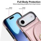 For iPhone Air Ring Holder Card Bag Skin Feel Phone Case(Rose Gold) - 3