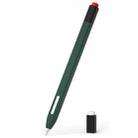 For Apple Pencil 2 Retro Pencil Style Stylus Pen Protective Case(Dark Green) - 1