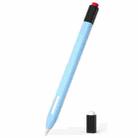 For Apple Pencil 2 Retro Pencil Style Stylus Pen Protective Case(Sky Blue) - 1
