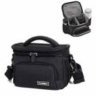 Cwatcun D67 Crossbody Camera Bag Photography Lens Shoulder Bag, Size:22 x 15 x 15cm S(Black) - 1