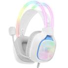 ONIKUMA X22 USB + 3.5mm Colorful Light Wired Gaming Headset with Mic, Cable length: 1.8m(White) - 1
