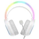ONIKUMA X22 USB + 3.5mm Colorful Light Wired Gaming Headset with Mic, Cable length: 1.8m(White) - 2