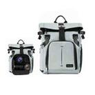 Cwatcun D95 Large Capacity Photography Backpack Shoulders Laptop Camera Bag, Size:30.5 x 18 x 38cm(Silver Grey) - 1