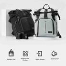 Cwatcun D95 Large Capacity Photography Backpack Shoulders Laptop Camera Bag, Size:30.5 x 18 x 38cm(Silver Grey) - 3