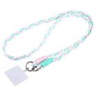 Universal Phone Three Strand Long Lanyard(White Pink Green) - 1