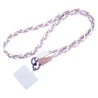 Universal Phone Three Strand Long Lanyard(White Brown Purple) - 1