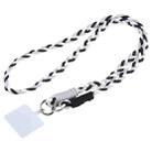 Universal Phone Three Strand Long Lanyard(White Grey Black) - 1