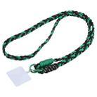 Universal Phone Three Strand Long Lanyard(Green Black White) - 1