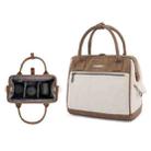 Cwatcun D112 Contrast Canvas Camera Bag One-shoulder Cross-body Tote Bag, Size:24.5 x 30 x 15.5cm(Brown) - 1