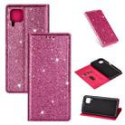 For Huawei P40 Lite Ultrathin Glitter Magnetic Horizontal Flip Leather Case with Holder & Card Slots(Rose Red) - 1