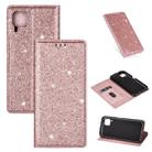 For Huawei P40 Lite Ultrathin Glitter Magnetic Horizontal Flip Leather Case with Holder & Card Slots(Rose Gold) - 1