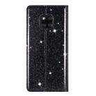 For Huawei Mate 20 Pro Ultrathin Glitter Magnetic Horizontal Flip Leather Case with Holder & Card Slots(Black) - 4