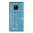 For Huawei Mate 20 Pro Ultrathin Glitter Magnetic Horizontal Flip Leather Case with Holder & Card Slots(Sky Blue) - 4
