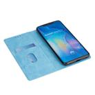 For Huawei Mate 20 Pro Ultrathin Glitter Magnetic Horizontal Flip Leather Case with Holder & Card Slots(Sky Blue) - 6