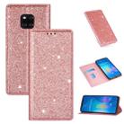 For Huawei Mate 20 Pro Ultrathin Glitter Magnetic Horizontal Flip Leather Case with Holder & Card Slots(Rose Gold) - 1