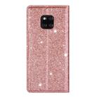 For Huawei Mate 20 Pro Ultrathin Glitter Magnetic Horizontal Flip Leather Case with Holder & Card Slots(Rose Gold) - 4