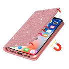For Huawei Mate 20 Pro Ultrathin Glitter Magnetic Horizontal Flip Leather Case with Holder & Card Slots(Rose Gold) - 5
