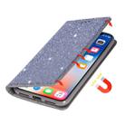 For Huawei Mate 20 Pro Ultrathin Glitter Magnetic Horizontal Flip Leather Case with Holder & Card Slots(Gray) - 5