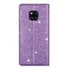 For Huawei Mate 20 Pro Ultrathin Glitter Magnetic Horizontal Flip Leather Case with Holder & Card Slots(Purple) - 4