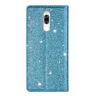 For Huawei Mate 10 Lite Ultrathin Glitter Magnetic Horizontal Flip Leather Case with Holder & Card Slots(Sky Blue) - 4