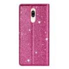 For Huawei Mate 10 Lite Ultrathin Glitter Magnetic Horizontal Flip Leather Case with Holder & Card Slots(Rose Red) - 4