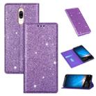 For Huawei Mate 10 Lite Ultrathin Glitter Magnetic Horizontal Flip Leather Case with Holder & Card Slots(Purple) - 1