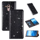 For Huawei Mate 10 Pro Ultrathin Glitter Magnetic Horizontal Flip Leather Case with Holder & Card Slots(Black) - 1