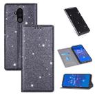 For Huawei Mate 20 Lite Ultrathin Glitter Magnetic Horizontal Flip Leather Case with Holder & Card Slots(Gray) - 1